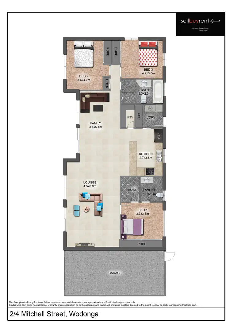 Floorplan of Homely villa listing, 2/4 MITCHELL STREET, Wodonga VIC 3690