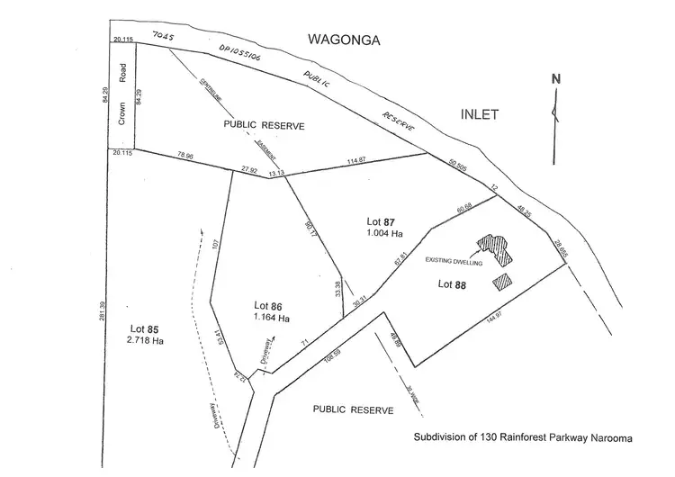 Floorplan of Homely land listing, LOT 86/130 Rainforest Parkway, Narooma NSW 2546