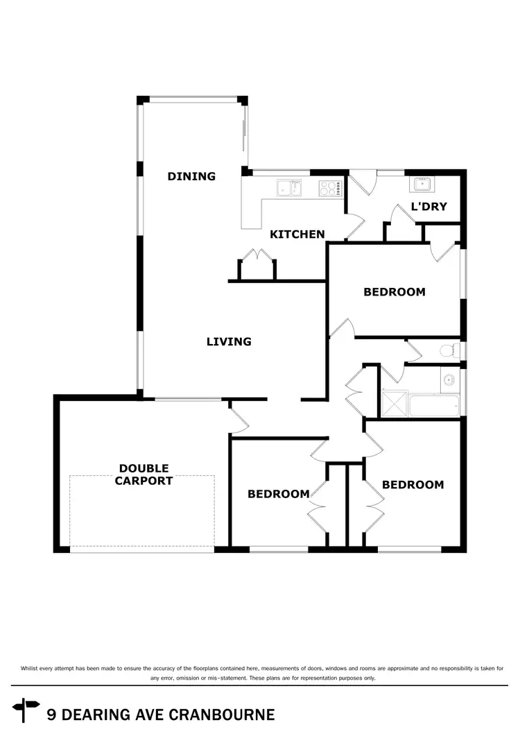 Floorplan of Homely house listing, 9 Dearing Avenue, Cranbourne VIC 3977