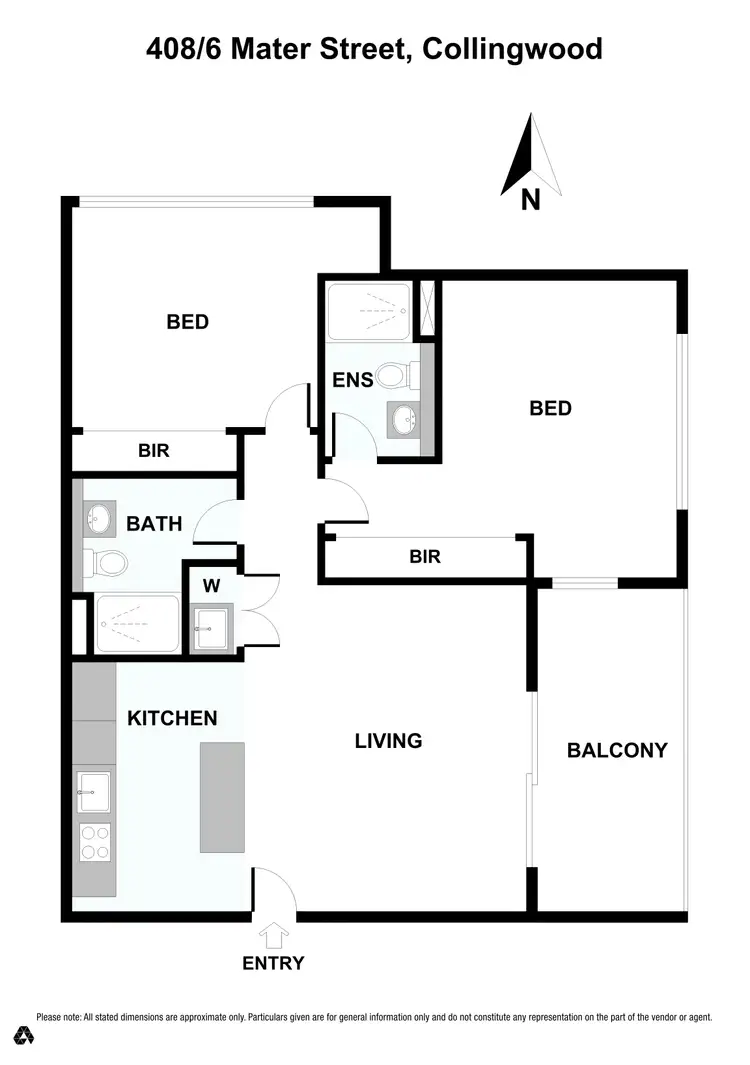 Floorplan of Homely apartment listing, 408/6 Mater Street, Collingwood VIC 3066