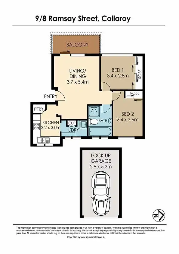 Floorplan of Homely unit listing, 9/8 Ramsay Street, Collaroy NSW 2097