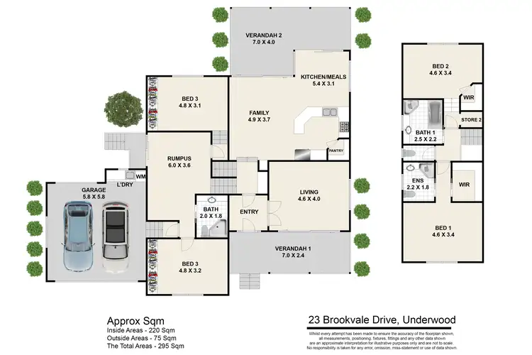 Floorplan of Homely house listing, 23 Brookvale Drive, Underwood QLD 4119