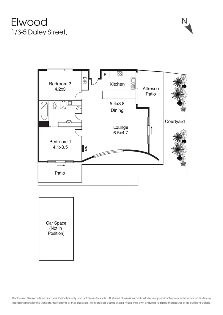 Floorplan of Homely apartment listing, 1/3-5 Daley Street, Elwood VIC 3184