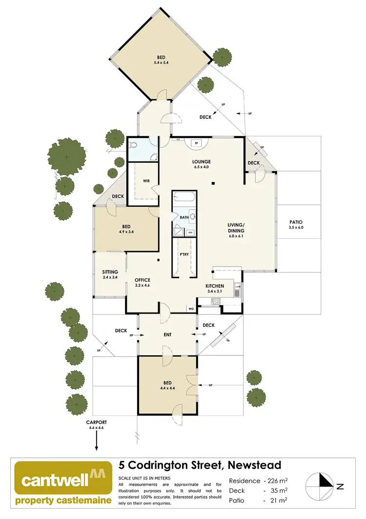 Floorplan of Homely house listing, 5 Codrington Street, Newstead VIC 3462