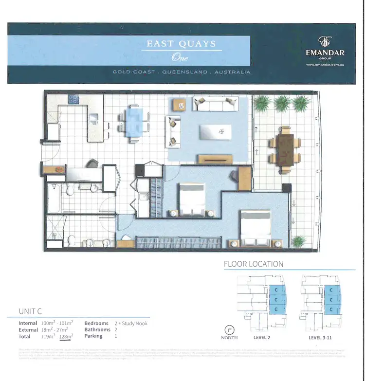 Floorplan of Homely apartment listing, 1605/25-31 East Quay Drive, Biggera Waters QLD 4216