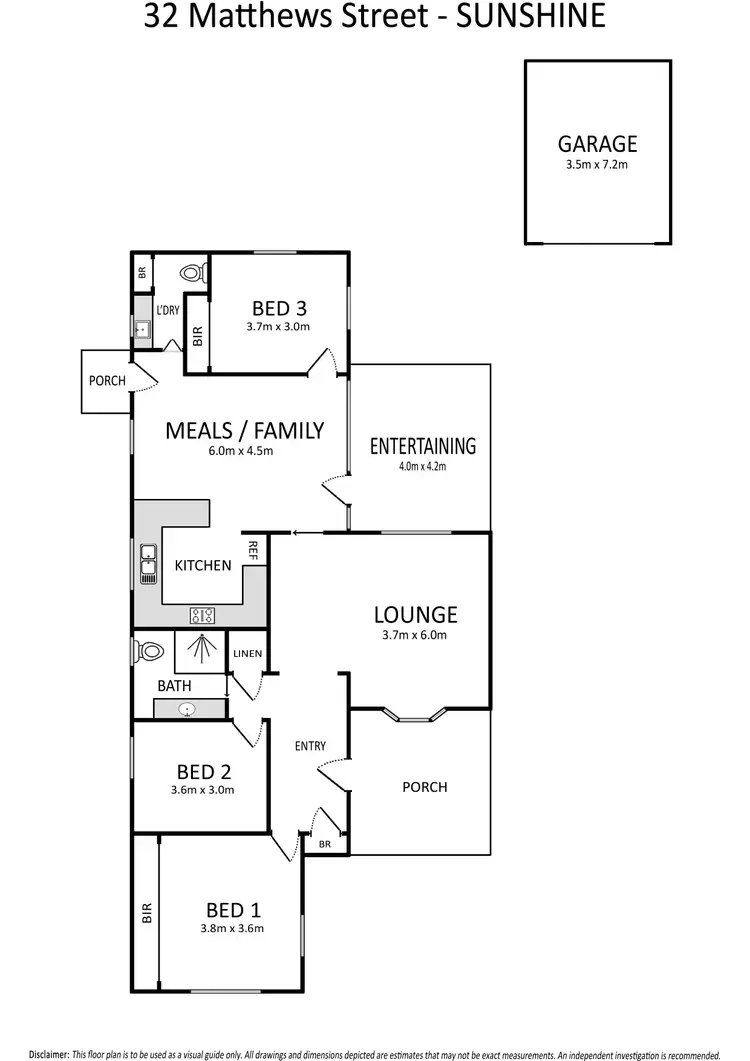 Floorplan of Homely house listing, 32 Matthews Street, Sunshine VIC 3020
