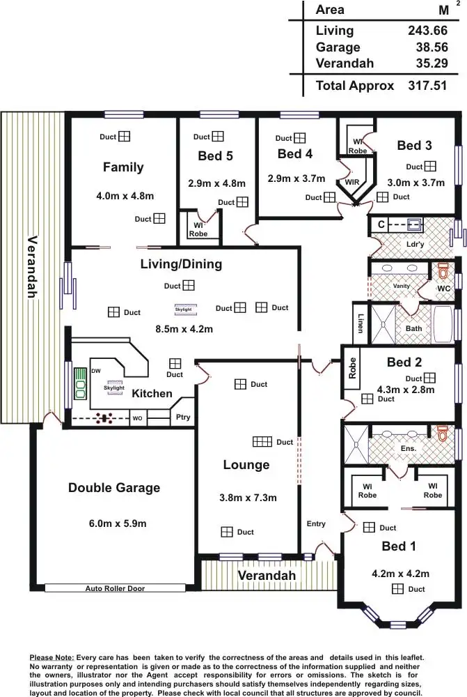 Floorplan of Homely house listing, 14 Hertford Place, Noarlunga Downs SA 5168