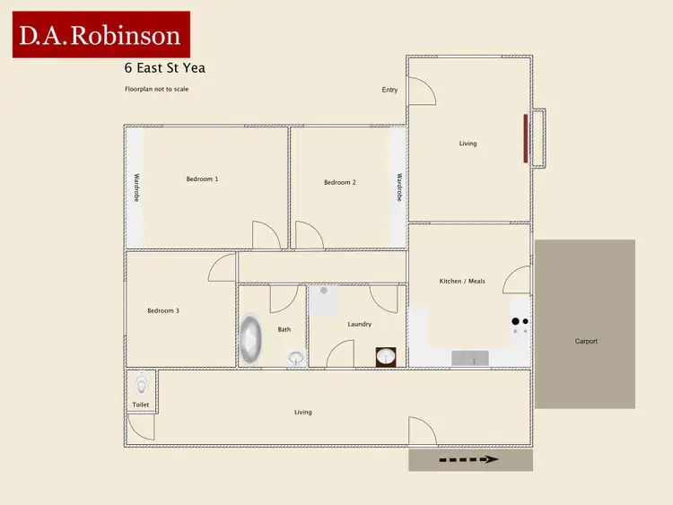 Floorplan of Homely house listing, 6 East Street, Yea VIC 3717