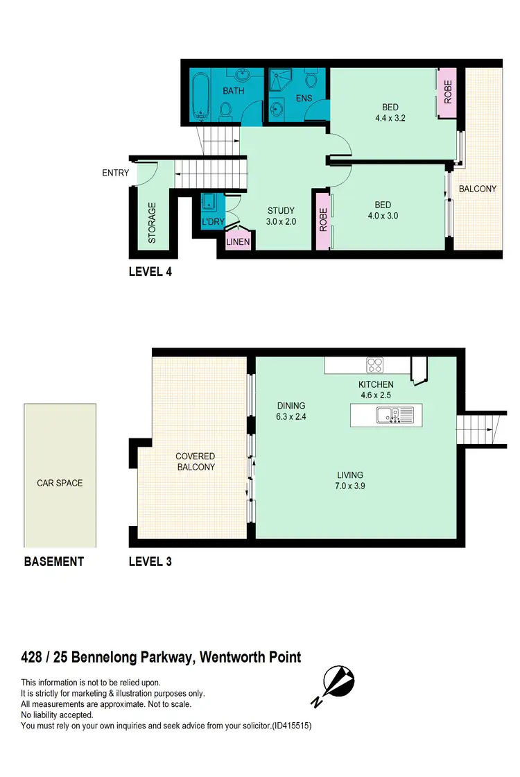 Floorplan of Homely apartment listing, 428/25 Bennelong Parkway, Wentworth Point NSW 2127
