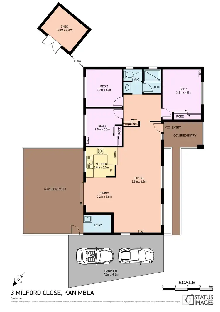 Floorplan of Homely house listing, 3 Milford Close, Kanimbla QLD 4870