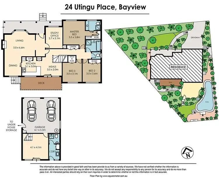 Floorplan of Homely house listing, 24 Utingu Place, Bayview NSW 2104