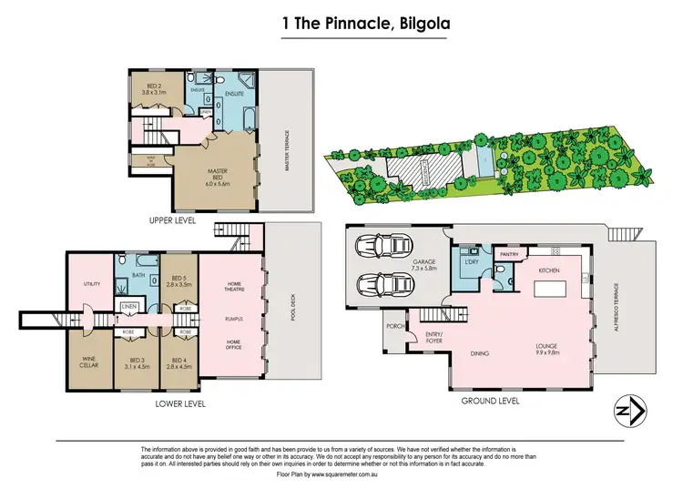 Floorplan of Homely house listing, 1 The Pinnacle, Bilgola NSW 2107