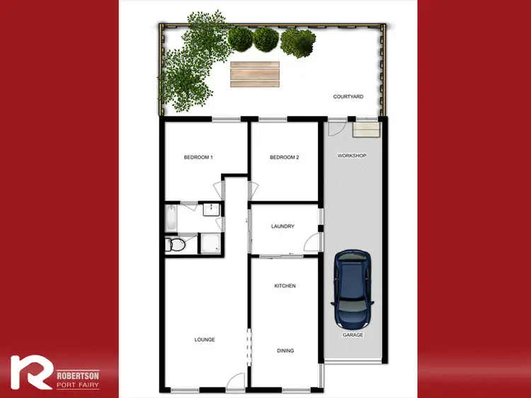 Floorplan of Homely unit listing, 4/39 James Street, Port Fairy VIC 3284