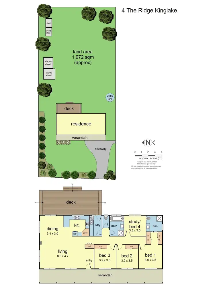Floorplan of Homely house listing, 4 The Ridge, Kinglake VIC 3763