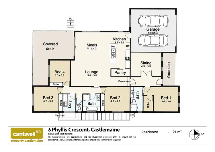 Floorplan of Homely house listing, 6 Phyllis Crescent, Castlemaine VIC 3450