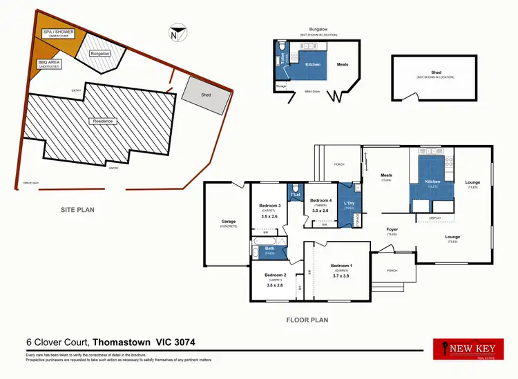 Floorplan of Homely house listing, 6 Clover Court, Thomastown VIC 3074