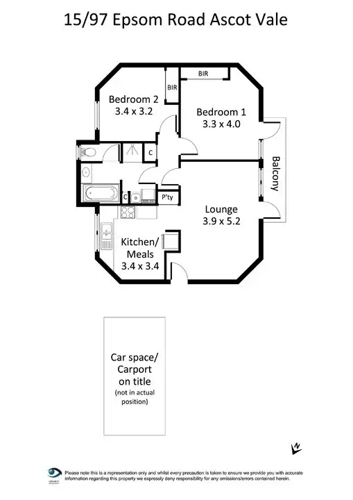 Floorplan of Homely apartment listing, 15/97-99 Epsom Road, Ascot Vale VIC 3032