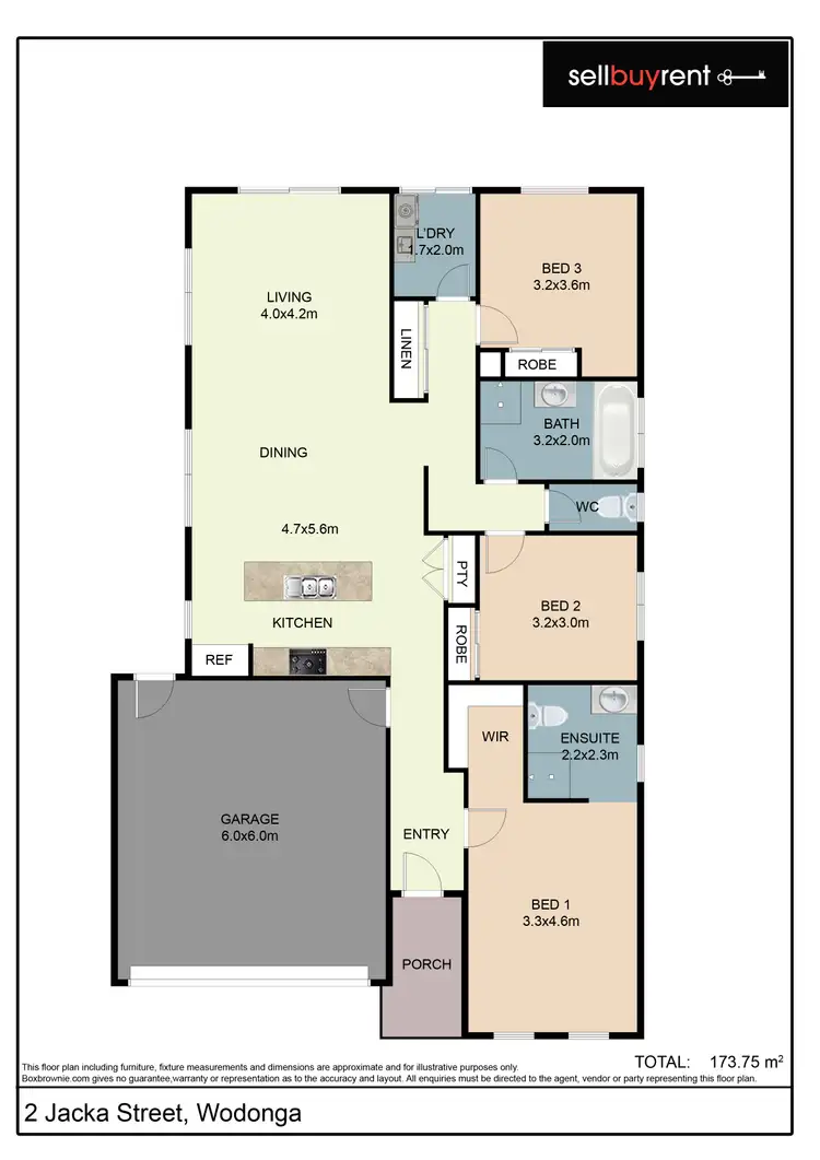 Floorplan of Homely house listing, 2 JACKA STREET, Wodonga VIC 3690