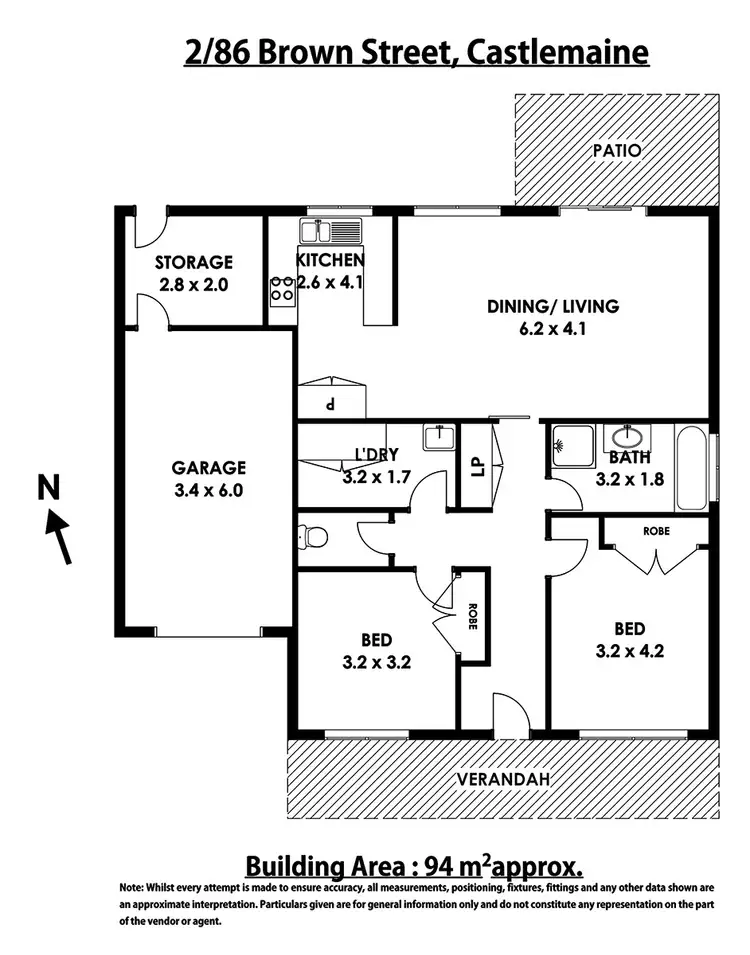 Floorplan of Homely house listing, 2/86 Brown Street, Castlemaine VIC 3450