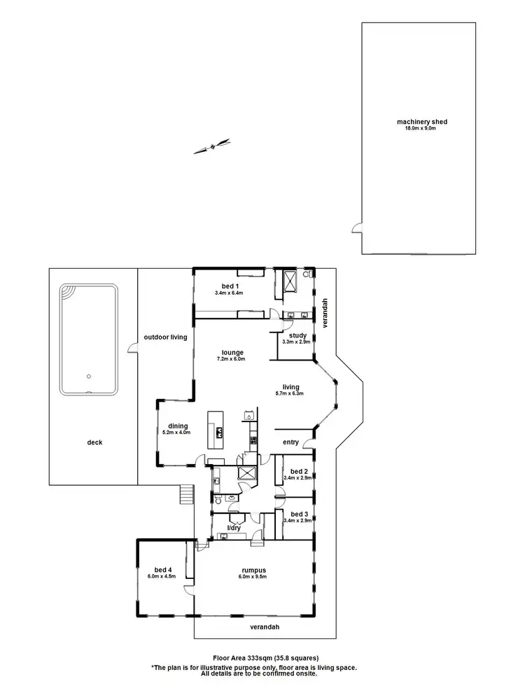 Floorplan of Homely rural property listing, 155 Norbury Road, Beaconsfield Upper VIC 3808