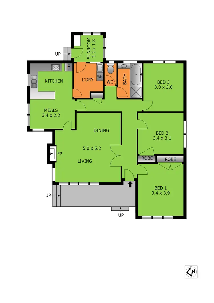 Floorplan of Homely house listing, 57 Boundary Road, Newcomb VIC 3219