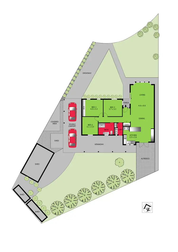 Floorplan of Homely house listing, 5 Birrilee Court, Grovedale VIC 3216