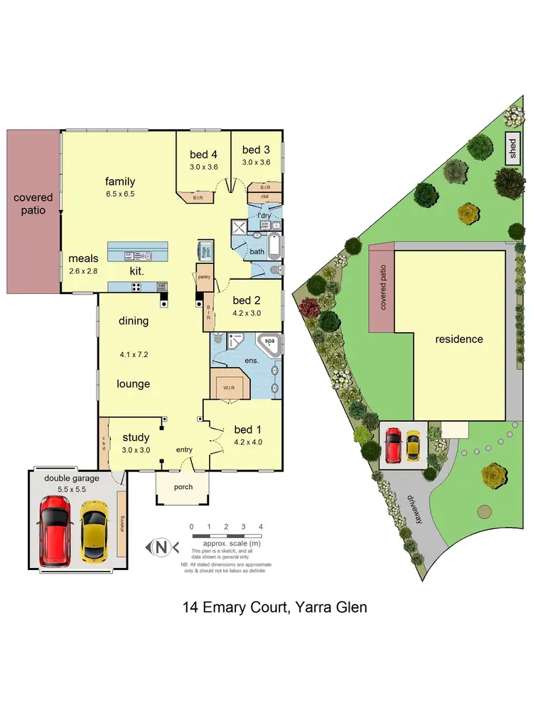 Floorplan of Homely house listing, 14 Emary Court, Yarra Glen VIC 3775