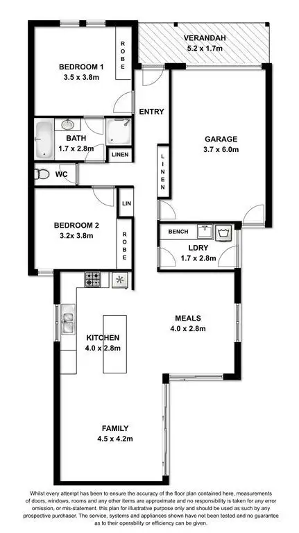 Floorplan of Homely unit listing, 13A Bertha Street, Mount Gambier SA 5290