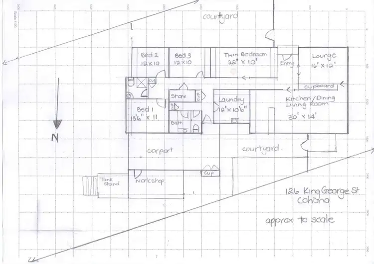 Floorplan of Homely house listing, 126 KING GEORGE STREET, Cohuna VIC 3568