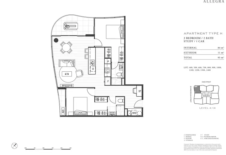 Floorplan of Homely apartment listing, 508/139 Scarborough Street, Southport QLD 4215