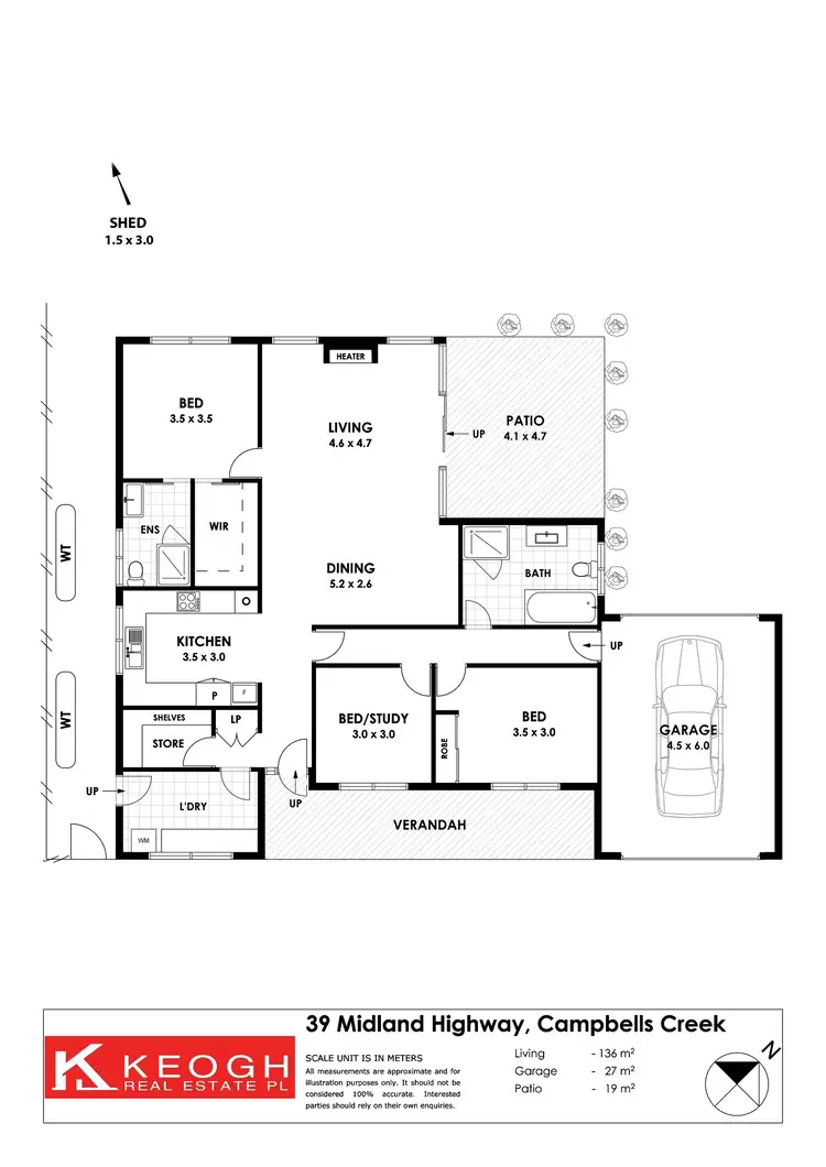 Floorplan of Homely house listing, 39 Midland Highway, Campbells Creek VIC 3451