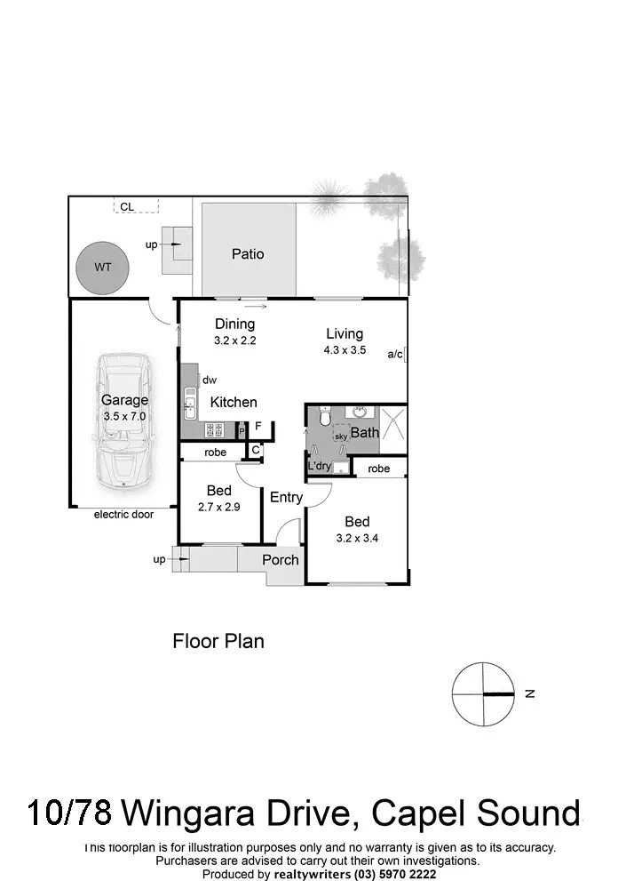 Floorplan of Homely unit listing, 10/78 Wingara Drive, Capel Sound VIC 3940