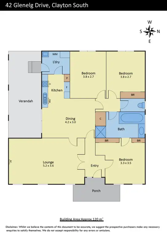 Floorplan of Homely house listing, 42 Glenelg Drive, Clayton South VIC 3169