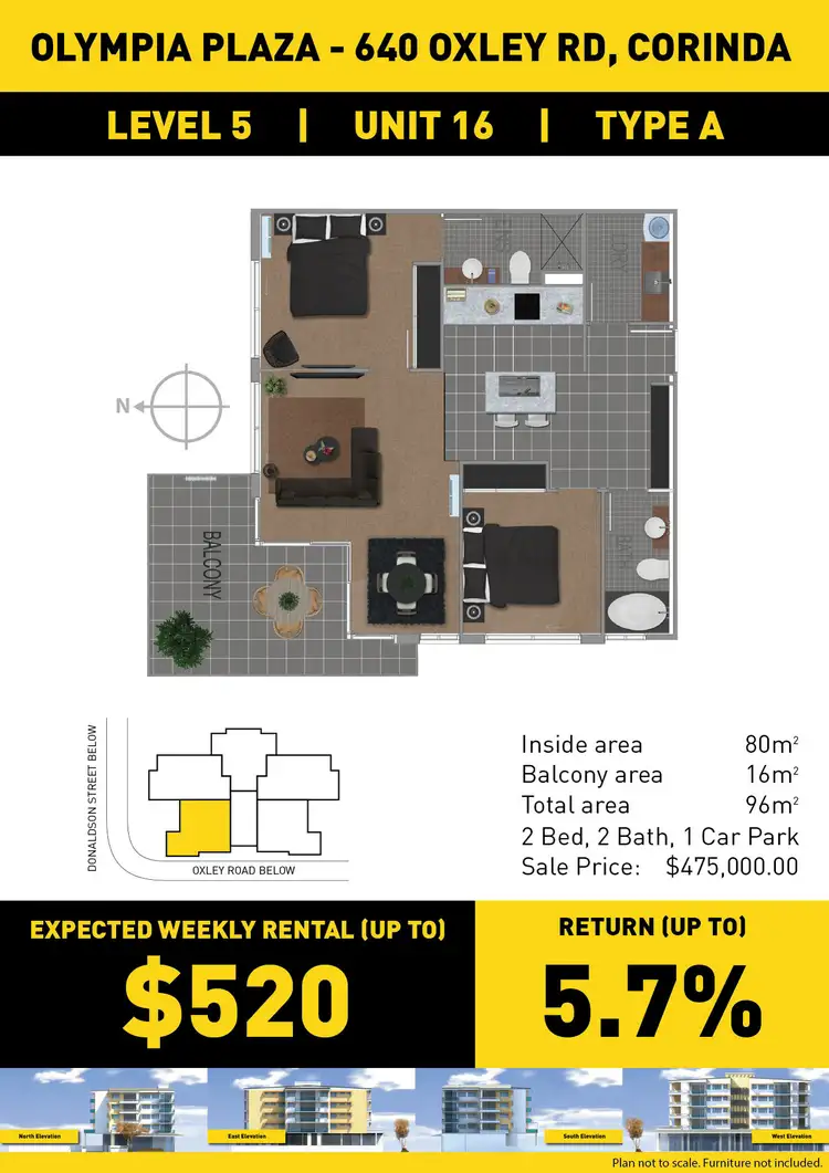 Floorplan of Homely unit listing, 16/640 Oxley Rd, Corinda QLD 4075