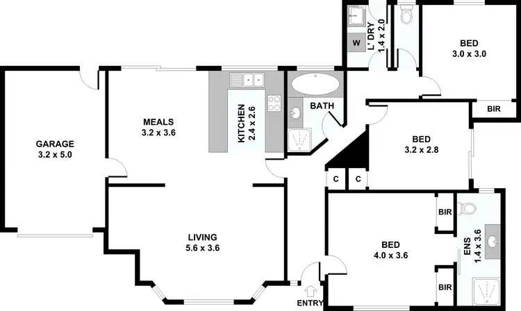 Floorplan of Homely unit listing, 2A Talbot Street, Sunshine North VIC 3020