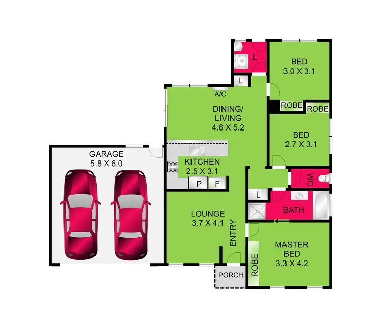 Floorplan of Homely house listing, 15 Koala Court, Whittington VIC 3219
