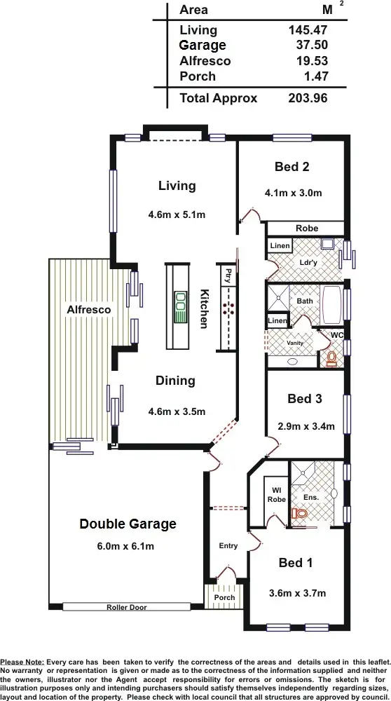 Floorplan of Homely house listing, 7 Klauber Street, Lyndoch SA 5351