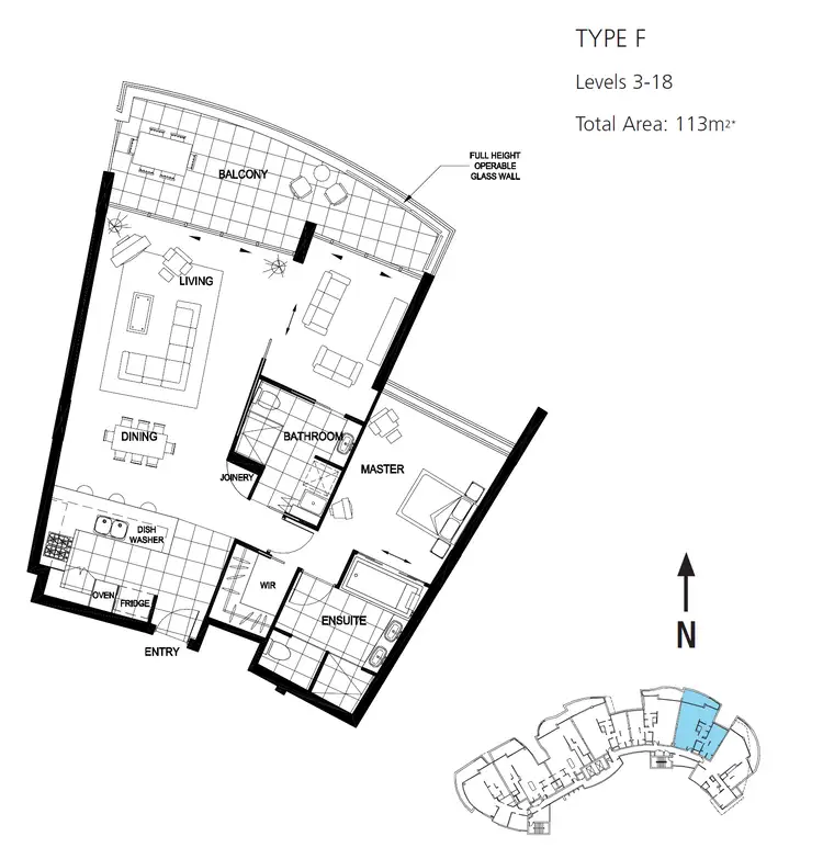 Floorplan of Homely unit listing, 1406/110 Marine Parade, Coolangatta QLD 4225