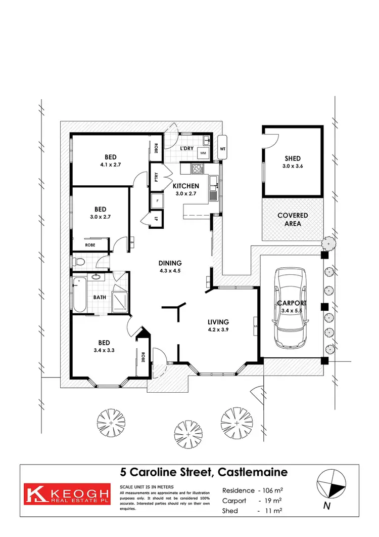 Floorplan of Homely house listing, 5 Caroline Street, Castlemaine VIC 3450