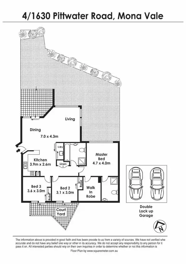 Floorplan of Homely unit listing, 4/1630 Pittwater Road, Mona Vale NSW 2103