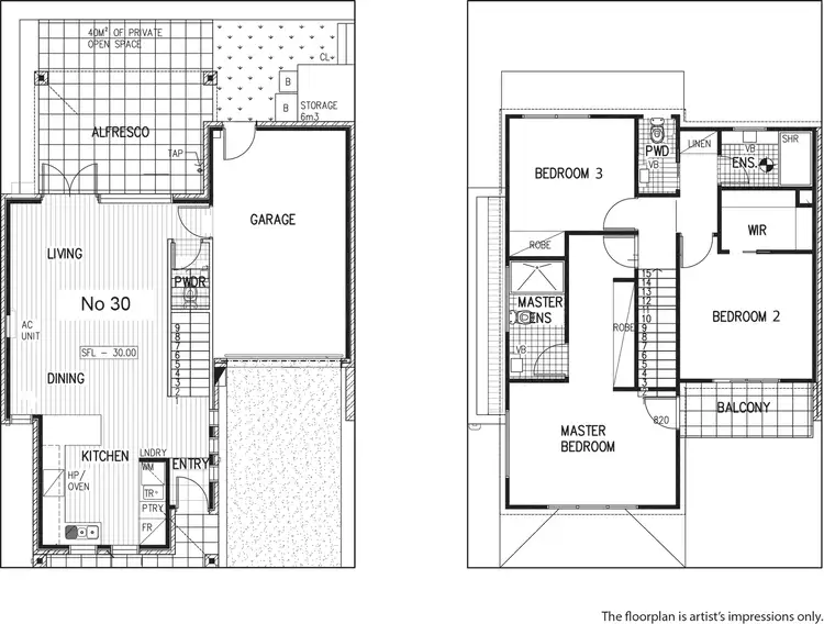 Floorplan of Homely townhouse listing, 30/17 Golden Elm Way, Lyndhurst VIC 3975