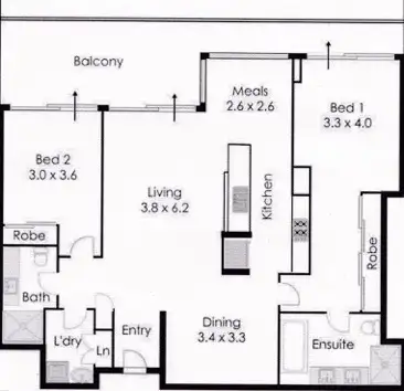 Floorplan of Homely apartment listing, 1203/30 The Circus, Burswood WA 6100