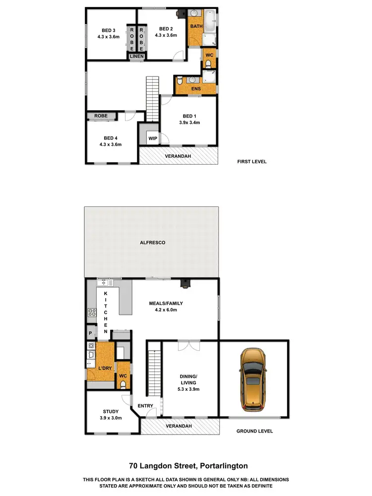 Floorplan of Homely house listing, 70 Langdon Street, Portarlington VIC 3223