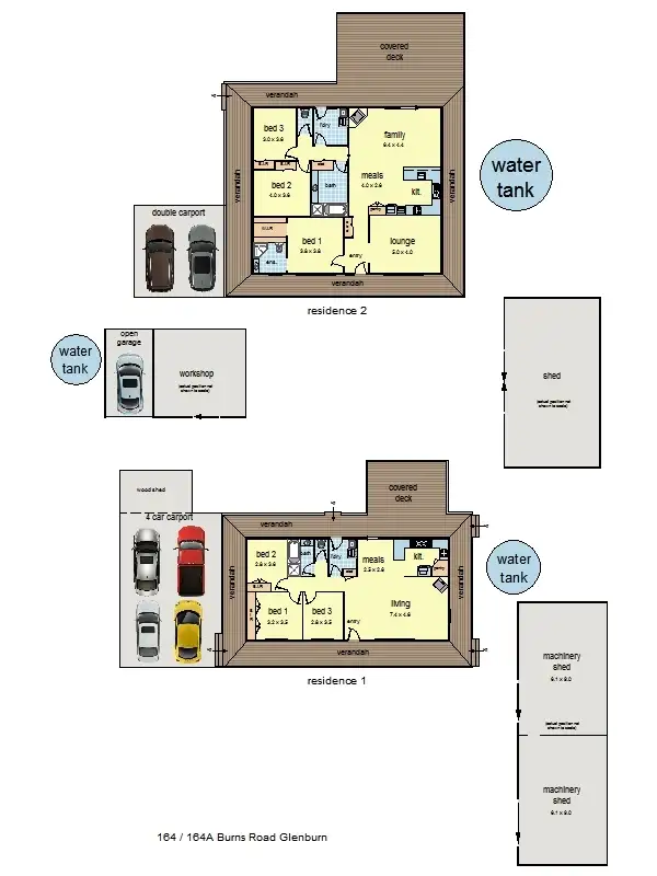 Floorplan of Homely house listing, 164 and 164A Burns Road, Glenburn VIC 3717