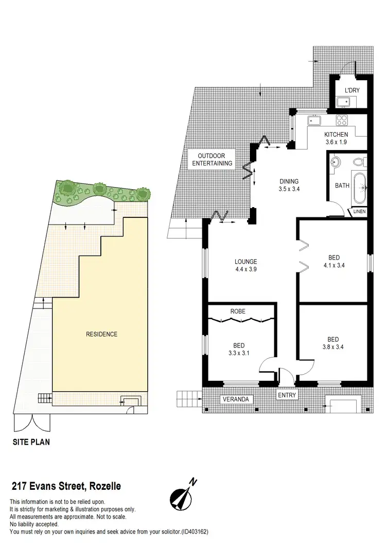 Floorplan of Homely house listing, 217 Evans Street, Rozelle NSW 2039