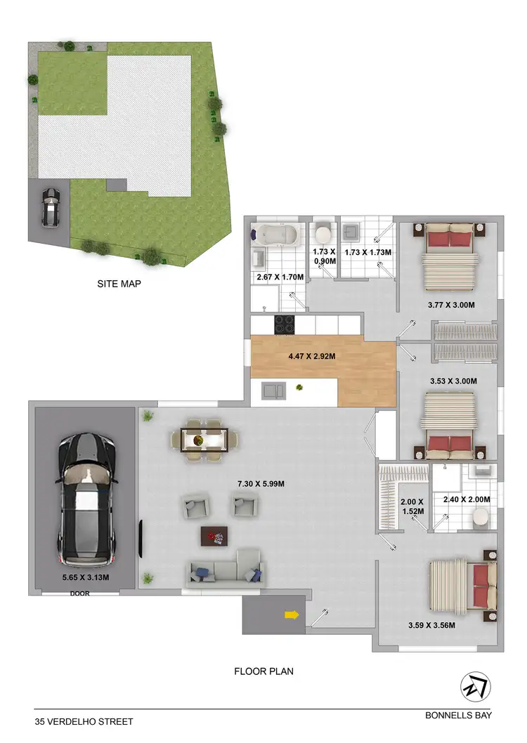 Floorplan of Homely house listing, 35 Verdelho Street, Bonnells Bay NSW 2264