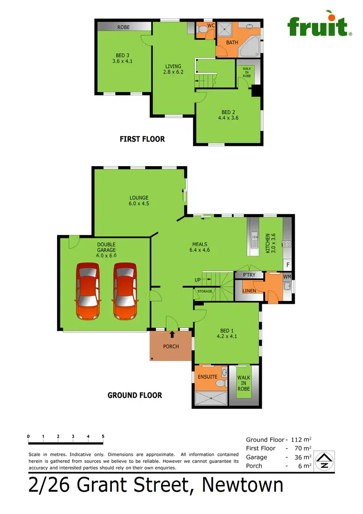 Floorplan of Homely townhouse listing, 2/26 Grant Street, Newtown VIC 3220