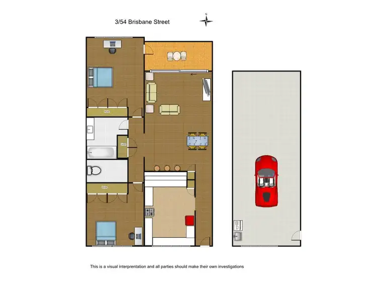 Floorplan of Homely unit listing, 3/54 Brisbane Street, St Lucia QLD 4067