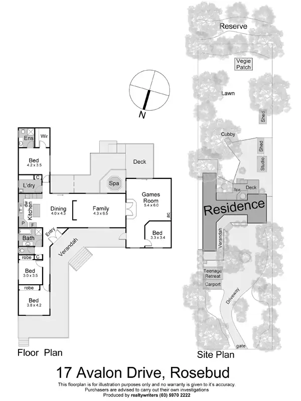 Floorplan of Homely house listing, 17 Avalon Drive, Rosebud VIC 3939