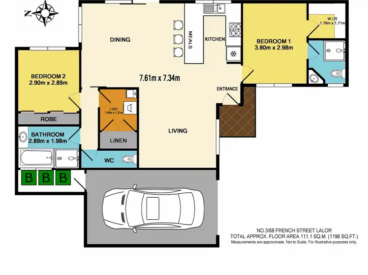 Floorplan of Homely unit listing, 3/68 French Street, Lalor VIC 3075
